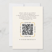 QR Code Video Wedding Invitation Kaart (Achterkant)