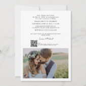 QR code vieren met ons 2 foto bruiloft Aankondiging (Achterkant)