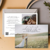 QR code vieren met ons 2 foto bruiloft Aankondiging