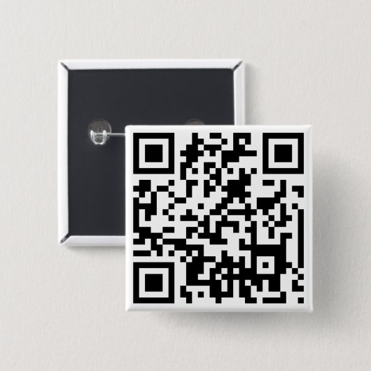 QR-CODE VIERKANTE BUTTON 5,1 CM (Voorkant /achterkant)