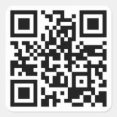 QR Code Vierkante Sticker (Voorkant)