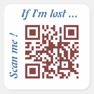 QR-code Vierkante Sticker