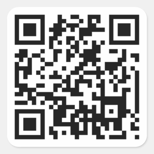 QR-CODE VIERKANTE STICKER (Voorkant)