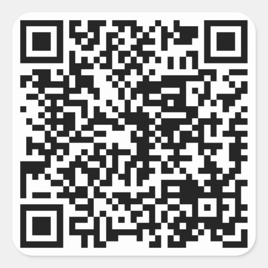 QR-code Vierkante Sticker (Voorkant)