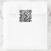 QR-code Vierkante Sticker (Tas)