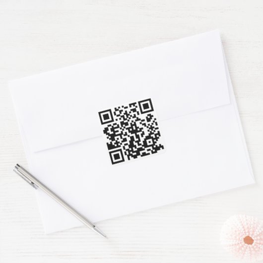 QR-code Vierkante Sticker (Envelop)