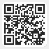 QR-code Vierkante Sticker (Voorkant)