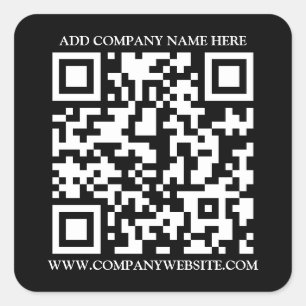 QR-CODE VIERKANTE STICKER