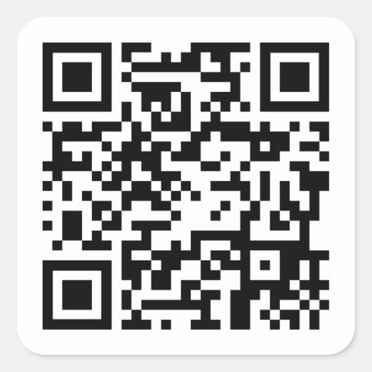 QR-code Vierkante Sticker (Voorkant)