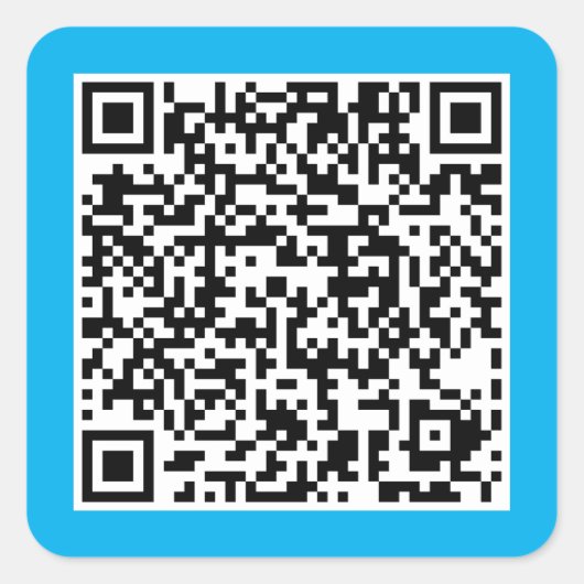 QR-code Vierkante Sticker (Voorkant)
