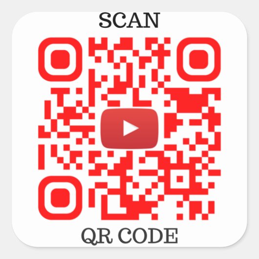 QR-code Vierkante Sticker (Voorkant)