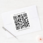 QR-CODE VIERKANTE STICKER (Envelop)