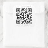 QR-CODE VIERKANTE STICKER (Tas)