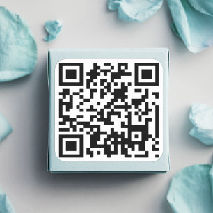 QR-CODE VIERKANTE STICKER