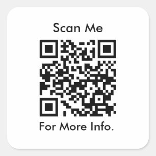 QR-code Vierkante Sticker