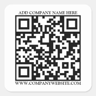 QR-CODE VIERKANTE STICKER