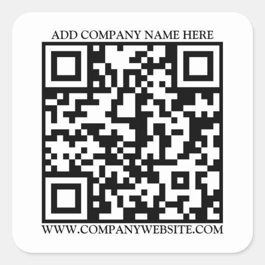 QR-CODE VIERKANTE STICKER (Voorkant)