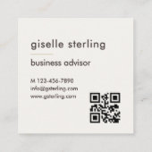 QR-code Vierkante Visitekaartje (Achterkant)