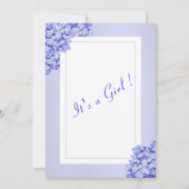 QR Code Violet Bloemen Baby Meisje Douche Uitnodig (Achterkant)