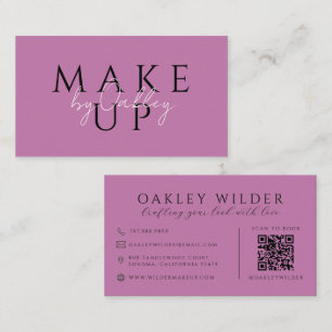 QR Code Visagist Lilac Visitekaartje