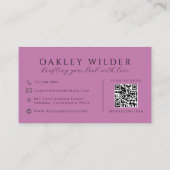 QR Code Visagist Lilac Visitekaartje (Achterkant)