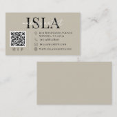 QR Code Visagist Neutraal Zakelijk Visitekaartje (Voorkant / Achterkant)