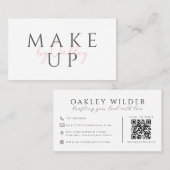 QR Code Visagist Visitekaartje (Voorkant / Achterkant)
