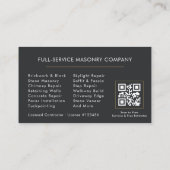 QR-code Visgraver Metselaar Businesscard Visitekaartje (Achterkant)
