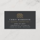 QR-code Visgraver Metselaar Businesscard Visitekaartje (Voorkant)