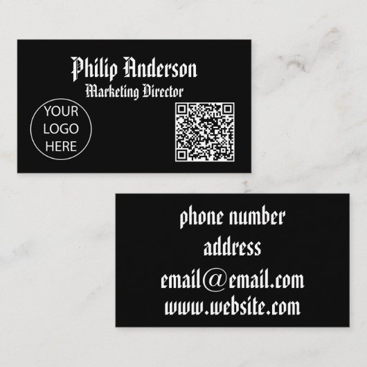 Qr-code visitekaartje (Voorkant / Achterkant)