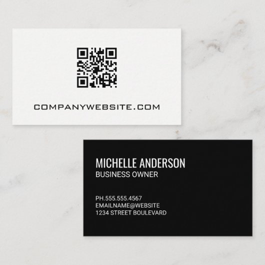 QR-code Visitekaartje (Voorkant / Achterkant)