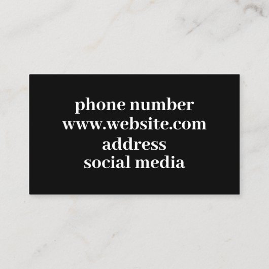 QR-code Visitekaartje (Achterkant)