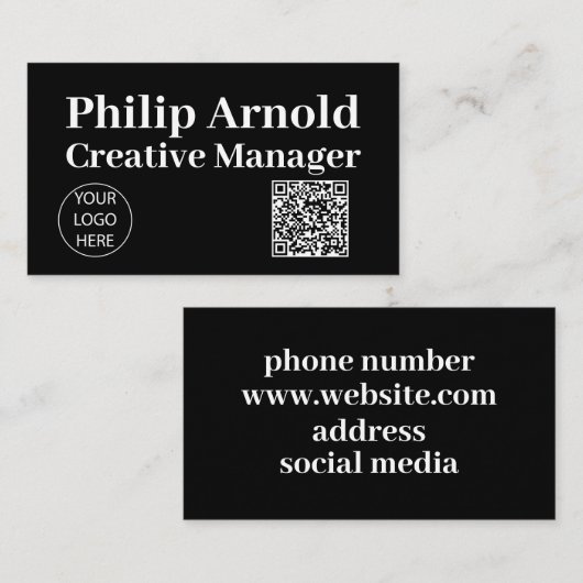 QR-code Visitekaartje (Voorkant / Achterkant)