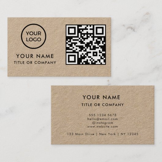 QR-code Visitekaartje (Voorkant / Achterkant)