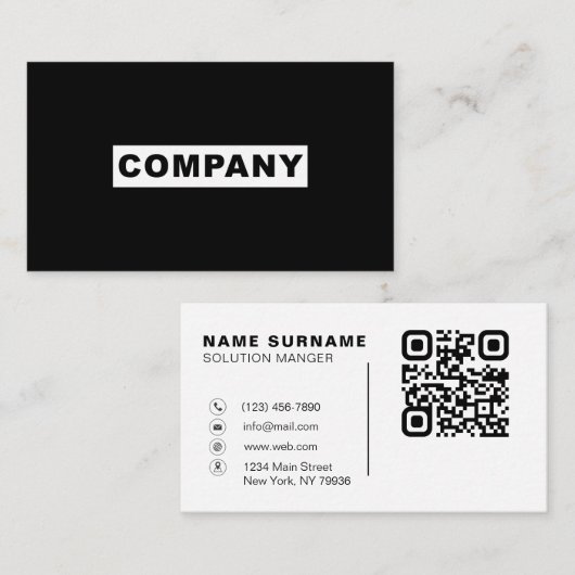 QR-code Visitekaartje (Voorkant / Achterkant)