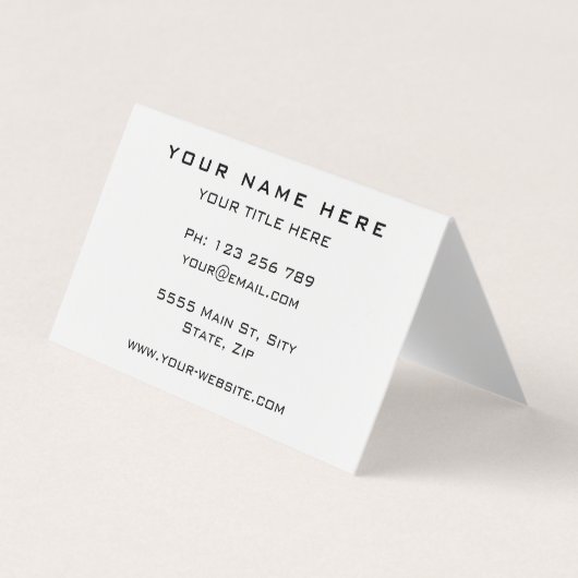 QR-code Visitekaartje Aangepaste kleuren en letter (Voorkant)