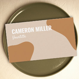 QR code visitekaartje, Beige stoffige goud minimal Visitekaartje