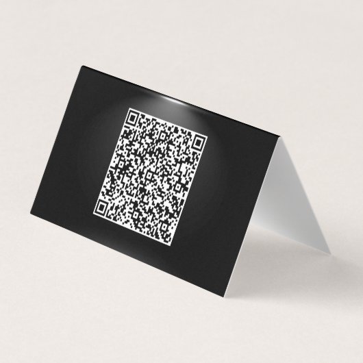 QR Code Visitekaartje Black Gold - onder Spotlight (Achterkant)