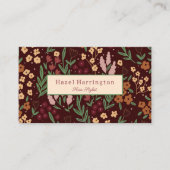 QR Code Visitekaartje Bloemen Hand getrokken Burga (Voorkant)