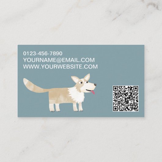 QR Code Visitekaartje Dog Pet Services (Achterkant)