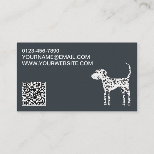 QR Code Visitekaartje Dog Pet Services (Achterkant)
