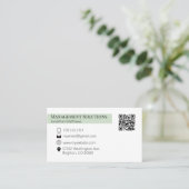 QR code Visitekaartje Lichtgroen (Staand voorkant)