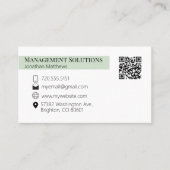 QR code Visitekaartje Lichtgroen (Voorkant)