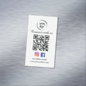 QR Code Visitekaartje Magnet Social Media Magnetisch Visitekaartje (Voorbeeld)