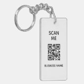 QR Code Visitekaartje Uw Logo Aangepaste Sleutelha Sleutelhanger (Voorkant Links)