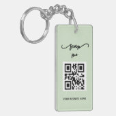 QR Code Visitekaartje Uw Logo Aangepaste Sleutelha Sleutelhanger (Voorkant Links)