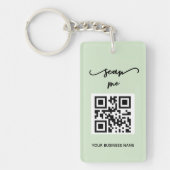 QR Code Visitekaartje Uw Logo Aangepaste Sleutelha Sleutelhanger (Voorkant)