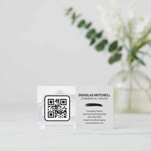 QR-code | Visitekaartje van het Logo van het Huis  (Staand voorkant)