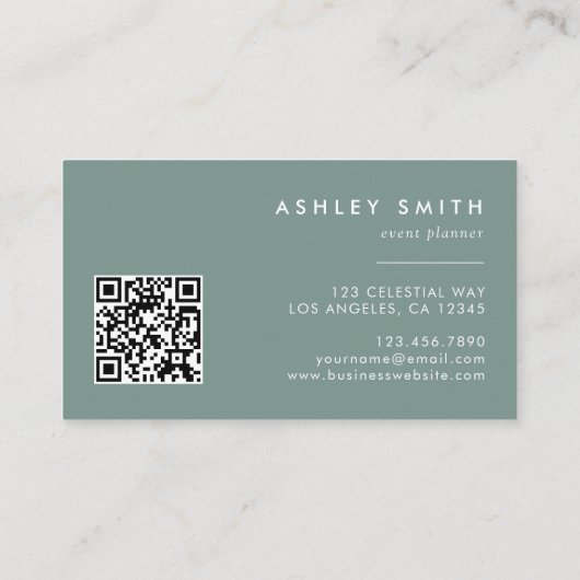 QR-code Visitekaartje voor geperste bloemen (Achterkant)