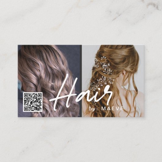QR-code visitekaartje voor haarstijlvol haar (Voorkant)